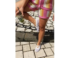 Boto Balti stilingi tinklelio rašto bateliai