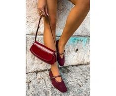 Boto Bordo spalvos stilingi elegantiški bateliai