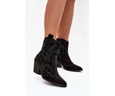 Boto Dekoruoti juodi kaubojiški aulinukai