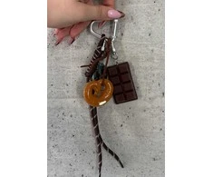 Boto Keychain For Bag Keys Chocolate Pretzel Heart Jorine