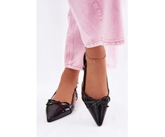 Boto Moteriški elegantiški juodi bateliai
