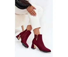 Boto Moteriški vyno spalvos aulinukai su auksinėmis detalėmis