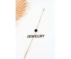 Boto Women's Bracelet With Juodas Flower Gold