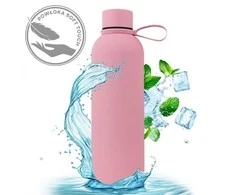 Eu Sandelis Butelis, termo butelis 500 ml, nerūdijančio plieno su SOFT TOUCH danga, šviesiai rožinis BD46R