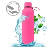 Eu Sandelis Butelis, termo butelis 500 ml, nerūdijančio plieno su SOFT TOUCH fuksijos danga BD46F