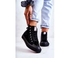 Cross Jeans Juodi klasikiniai suvarstomi kokybiški bateliai