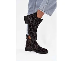 D&amp;A Išskirtinio rašto natūralios odos moteriški aulinukai