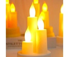 Eu Sandelis Dekoratyvinė LED žvakė maitinama baterijomis, šiltai balta 13,5 cm LAMP41K