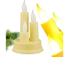 Eu Sandelis Dekoratyvinė LED žvakė maitinama baterijomis, šiltai balta 13,5 cm LAMP41K