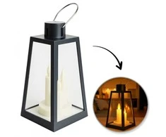 Eu Sandelis Dekoratyvinis LED žibintas su žvakių imitacija 11 x 22 cm - LAMP55