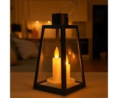 Eu Sandelis Dekoratyvinis LED žibintas su žvakių imitacija 11 x 22 cm - LAMP55