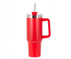 ECARLA termo puodelis su rankena ir šiaudeliu, 1 l, raudonas, CUP15