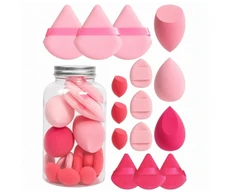 Eu Sandelis 15 makiažo kempinėlių rinkinys FUSCHIA CREAM DUO GB21F