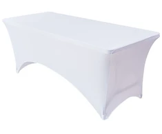 Eu Sandelis Baltas tamprus stalo užvalkalas šventėms 183x76x76cm BZK13