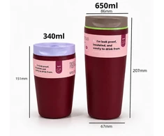 Eu Sandelis Didelis termo puodelis 340 ml, uždaromas, bordo spalvos CUP31
