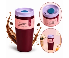 Eu Sandelis Didelis termo puodelis 340 ml, uždaromas, bordo spalvos CUP31