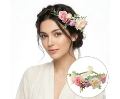 Eu Sandelis Gėlių vainikėlis Boho W92