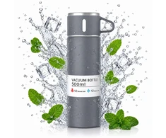 Eu Sandelis Kelioninis nerūdijančio plieno termosas su puodeliu, 500ml BD65SZ
