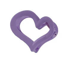 Eu Sandelis Plaukų segtukas XL širdies violetinė 6,5x6cm SP364FIO
