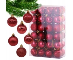 Eu Sandelis Raudoni Kalėdų eglutės žaisliukai, rinkinys 100 vnt., 3,5 cm BSN09WZ7