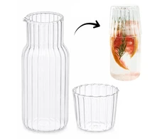 Eu Sandelis Stilingas indas gėrimams su dangteliu - stikline 600 ml ir 200 ml KARR02
