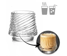 Eu Sandelis Storo stiklo stiklinė su grioveliais 150ml 1 vnt. 7,5x8cm SZK200