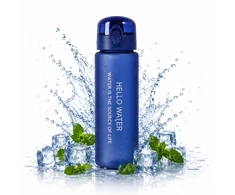 Eu Sandelis Vandens butelis, sportinis butelis HELLO WATER 600ML mėlynas BD68