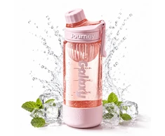 Eu Sandelis Vandens butelis su rankena, sportinis butelis su matavimo puodeliu 800 ml GALAXY rožinis BD71R
