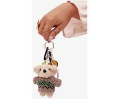 Flora&amp;Co Sidabrinis raktų pakabukas krepšys pakabukas Teddy Bear Rocket Ball