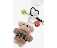 Flora&amp;Co Sidabrinis raktų pakabukas krepšys pakabukas Teddy Bear Rocket Ball