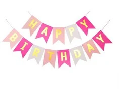 Eu Sandelis Gimtadienio girlianda HAPPY BIRTHDAY 16 x 20 cm BLN15
