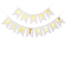 Eu Sandelis Gimtadienio girlianda HAPPY BIRTHDAY 16 x 20 cm BLN14