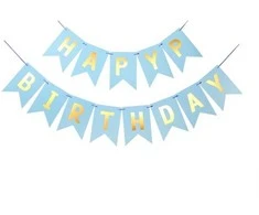 Eu Sandelis Gimtadienio girlianda HAPPY BIRTHDAY 16 x 20 cm BLN13