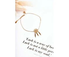 Glam Chic Anklet Dream Catcher Gold