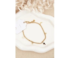 Glam Chic Gold Ankle Bracelet with Charms