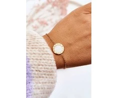 Glam Chic Moteriška apyrankė Celebrity Baltas Circle Rose Gold