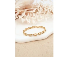 Glam Chic Women's Bracelet Adorned with Cubic Zirconia Gold