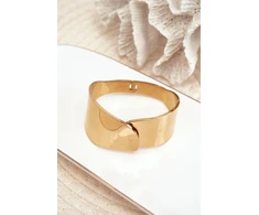 Glam Chic Women's Bracelet With Flowers Stainless Steel Gold