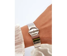 Glam Chic Women's Bracelet with Stainless Steel Decoration Sidabrinis