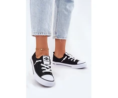 Juodi aukštos kokybės medžiaginiai Lee Cooper bateliai