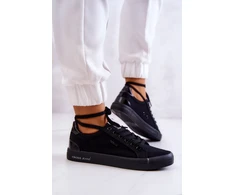 Juodi klasikiniai suvarstomi Cross Jeans bateliai