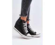 Juodos odos Cross Jeans batai su platforma