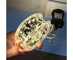 Eu Sandelis Lauko / vidaus Kalėdų eglutės girlianda su pulteliu, 500 LED 50m, šiltai balta LAMP48