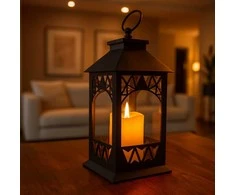 Eu Sandelis LED dekoratyvinis žibintas su žvakės imitacija 14 x 30 cm - LAMP56WZ2