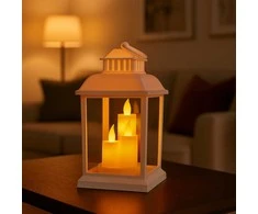 Eu Sandelis LED dekoratyvinis žibintas su žvakių imitacija 12 x 23 cm - LAMP54WZ4