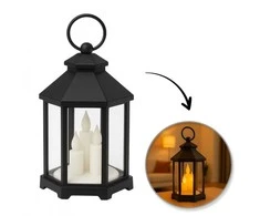 Eu Sandelis LED dekoratyvinis žibintas su žvakių imitacija 12 x 21 cm - LAMP53