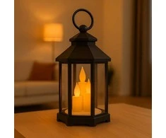 Eu Sandelis LED dekoratyvinis žibintas su žvakių imitacija 12 x 21 cm - LAMP53