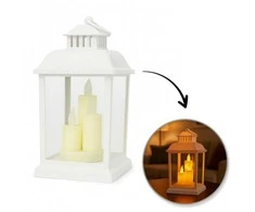 Eu Sandelis LED dekoratyvinis žibintas su žvakių imitacija 12 x 23 cm - LAMP54WZ4