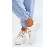 Lee Cooper Juodi suvarstomi bateliai ant platformos