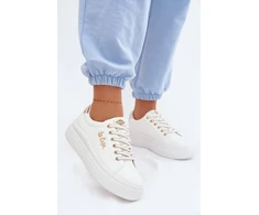 Lee Cooper Juodi suvarstomi bateliai ant platformos